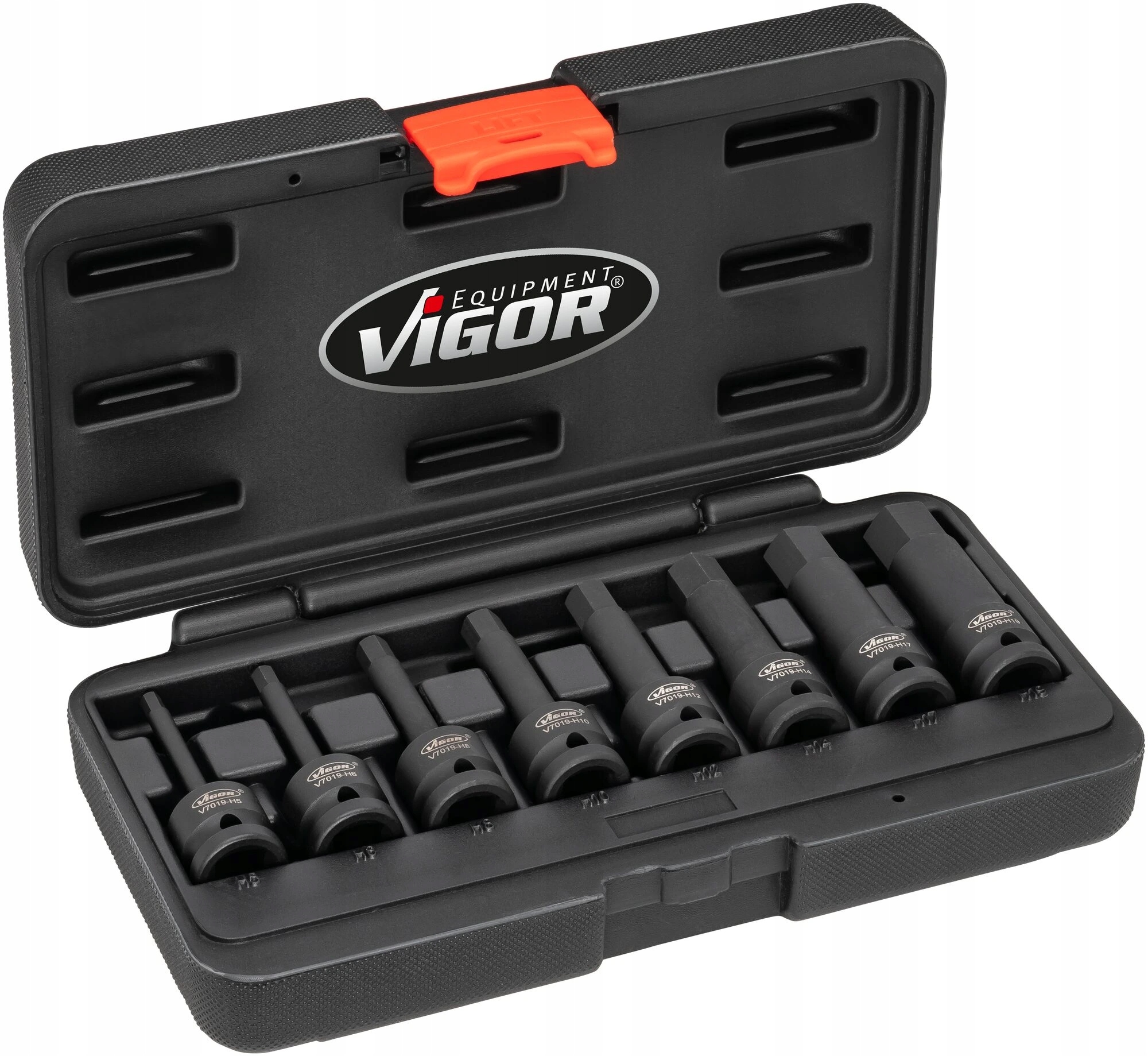 Vigor V7019, Rázový uťahovák sada nástrčných hlavíc 1/2" štvorhran