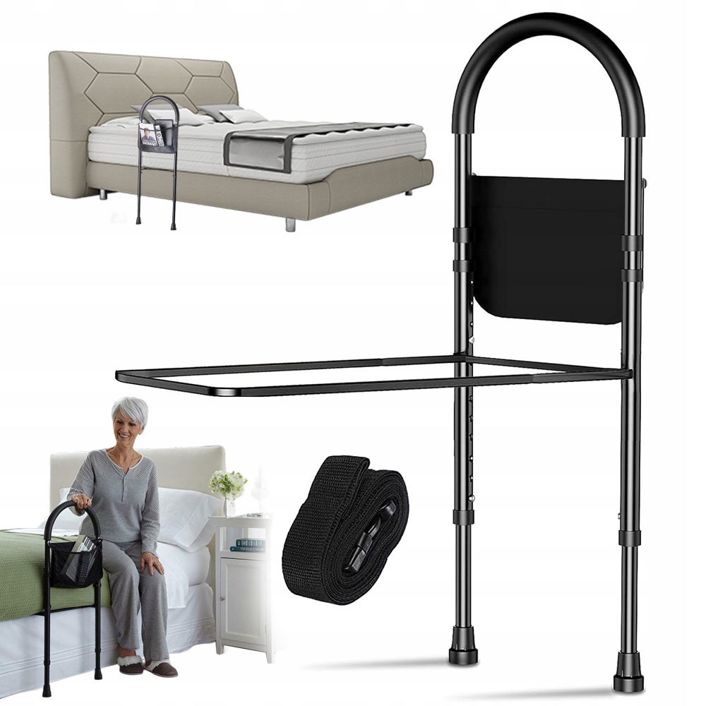 Uchwyt Poręcz Rączka Regulowana Wysokość Barierka Do Wstawania Z Łóżka