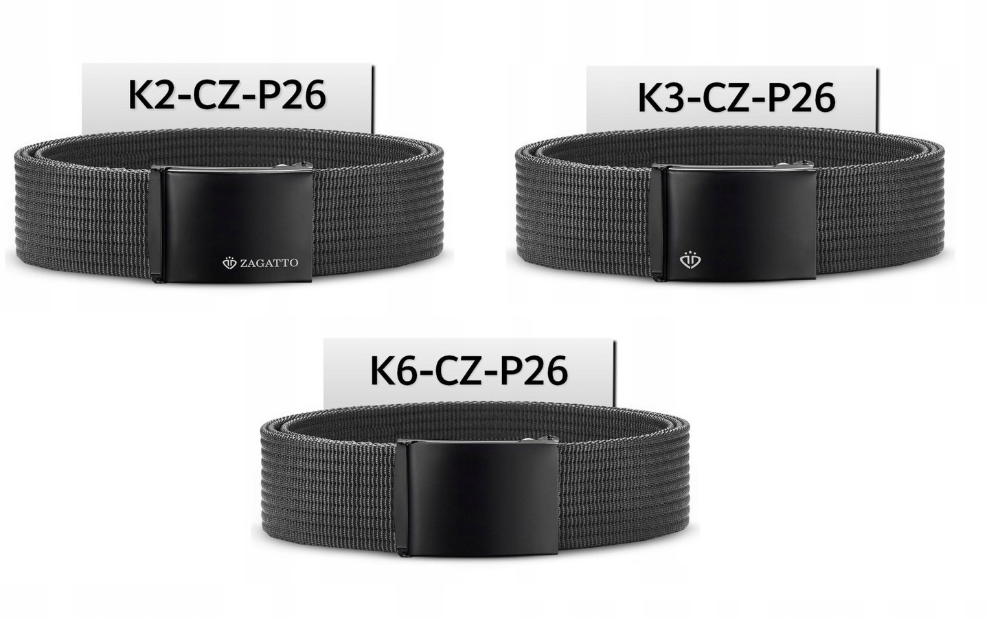 Wytrzymały parciany pasek Zagatto różne kolory Marka Zagatto