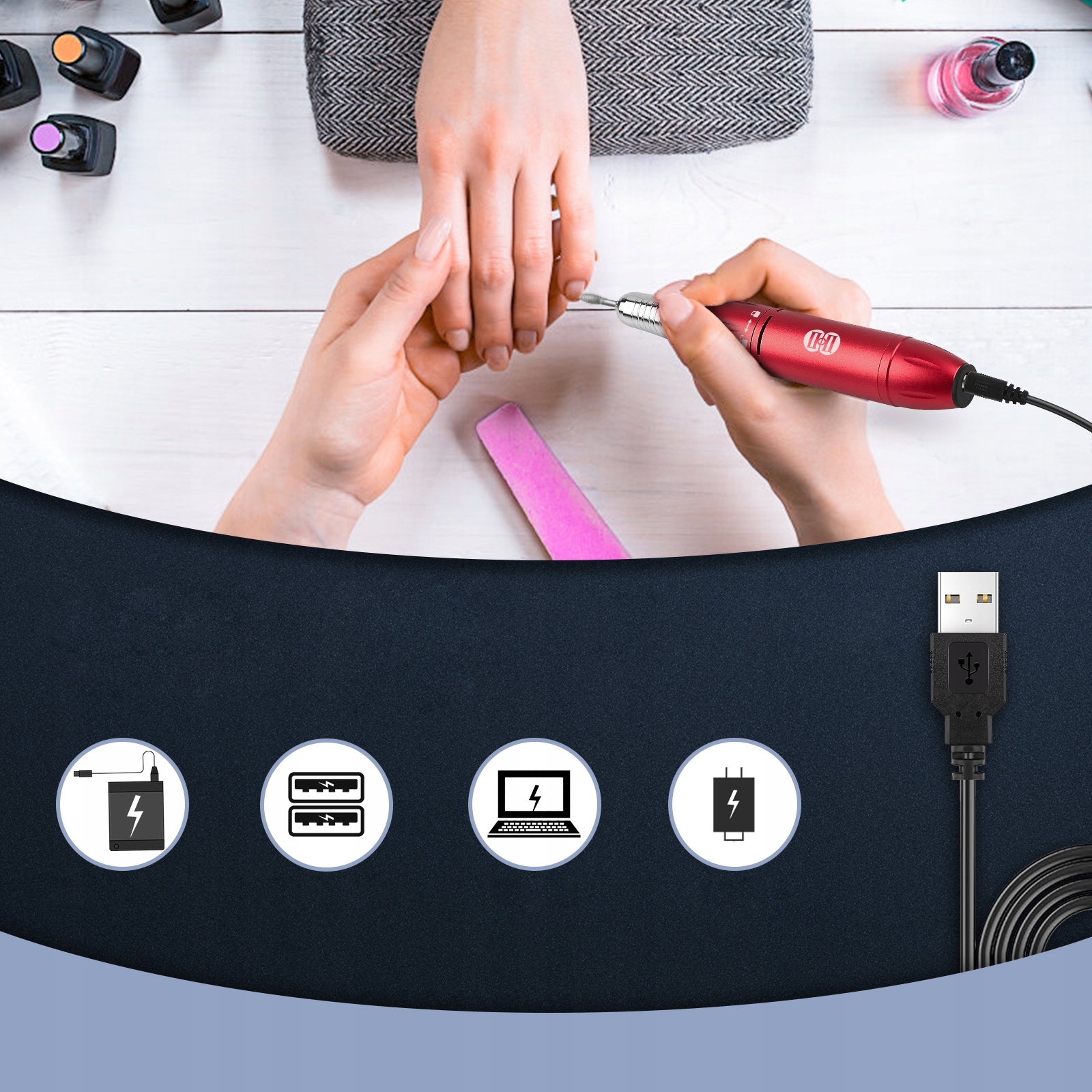 Profesjonalna Frezarka do Paznokci Zestaw do Manicure Model C1331