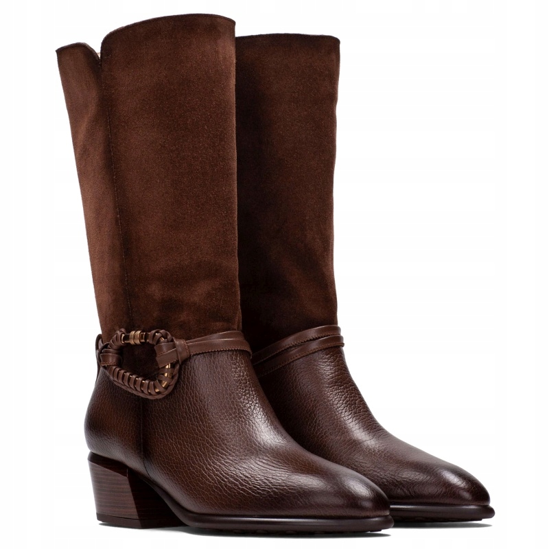 Dámské kožené kozačky Hispanitas PHI254298 BOLERO-I25 Avellana VEL..40