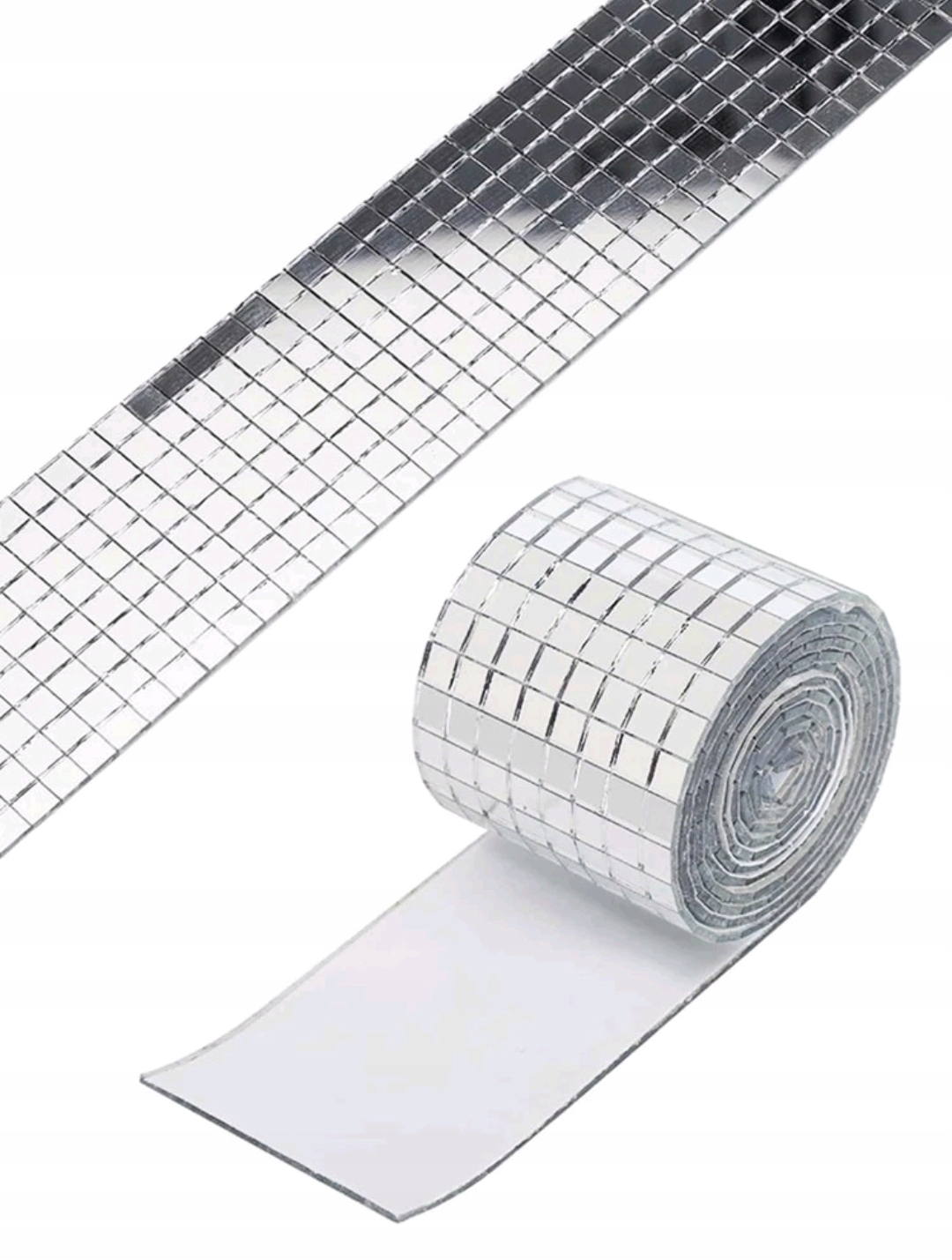 Stříbrná Mozaika skleněná Samolepicí Páska 5 metrů