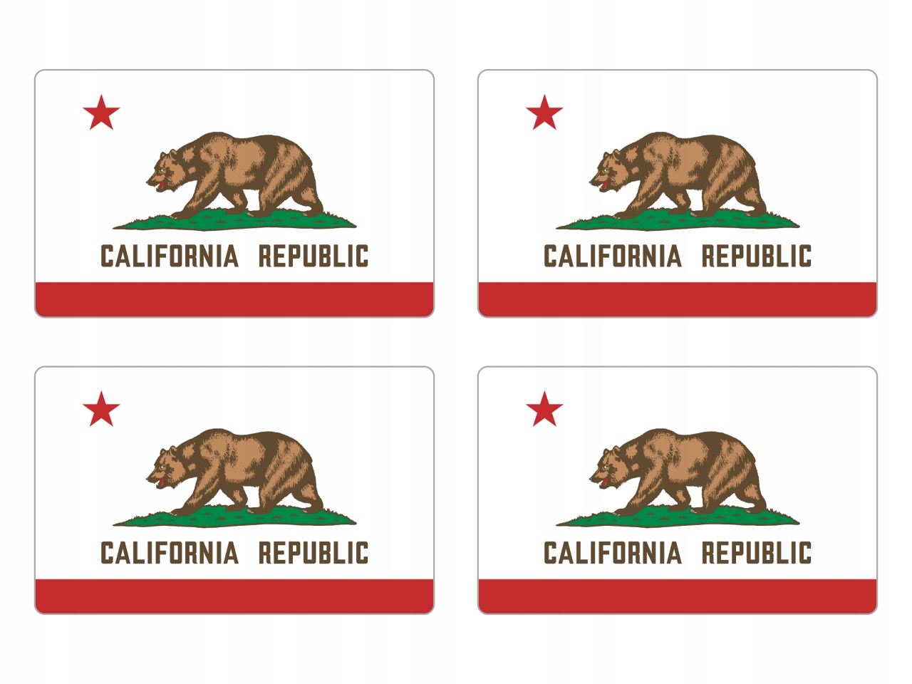 

Naklejki Flaga Kalifornia Usa na auto moto 4szt