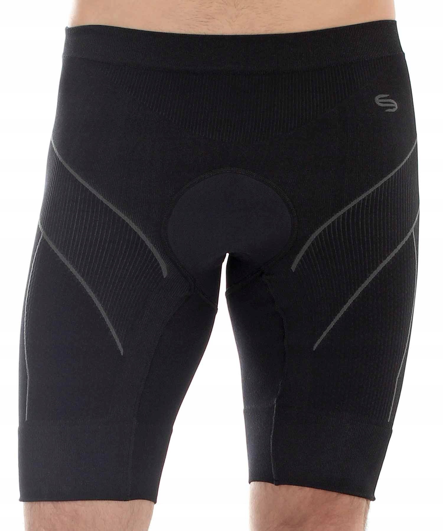 Spodenki rowerowe męskie krótkie z wkładką Brubeck czarny M