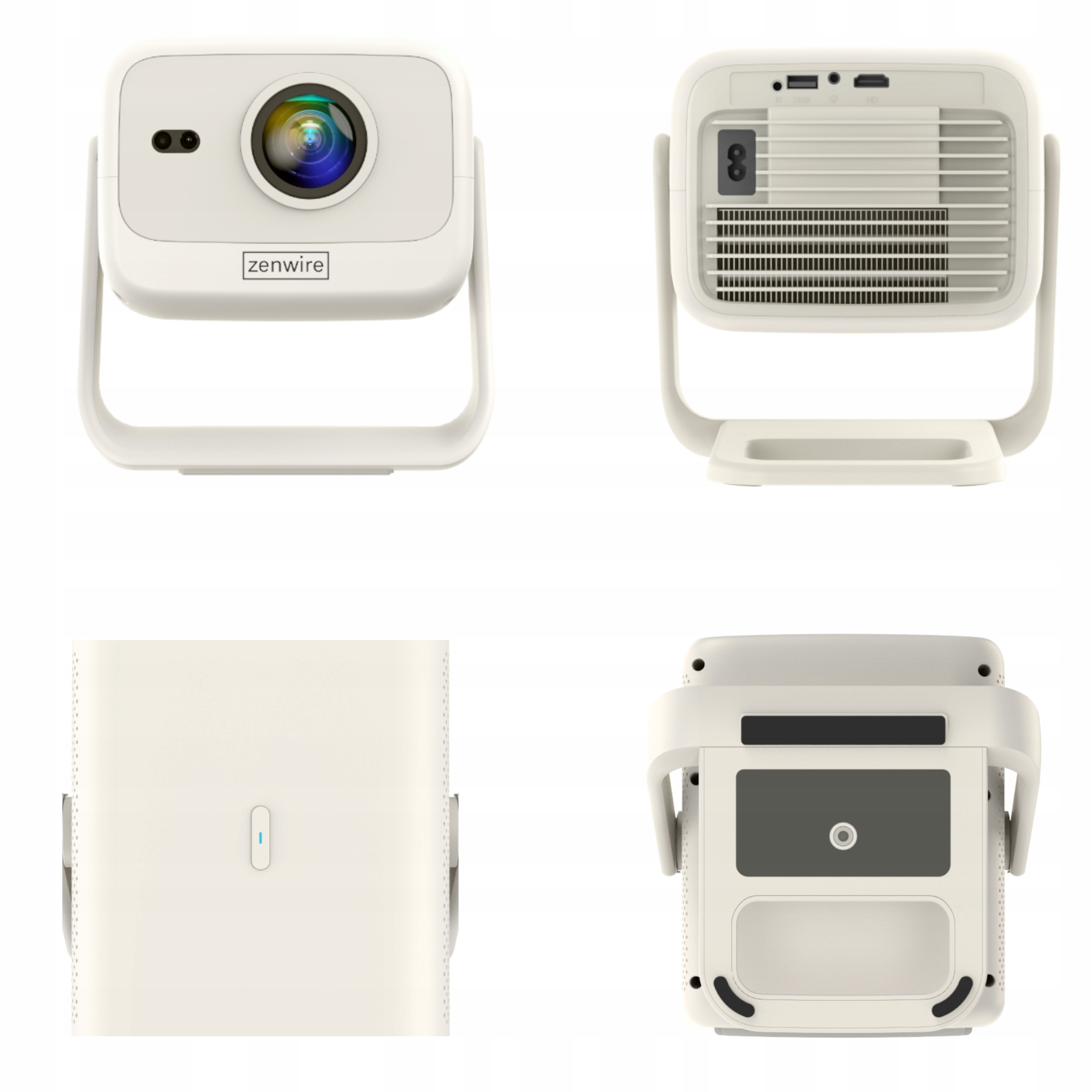 Mini Projektor Przenośny Android WiFi Rzutnik FULL HD 4K Telefon Bluetooth