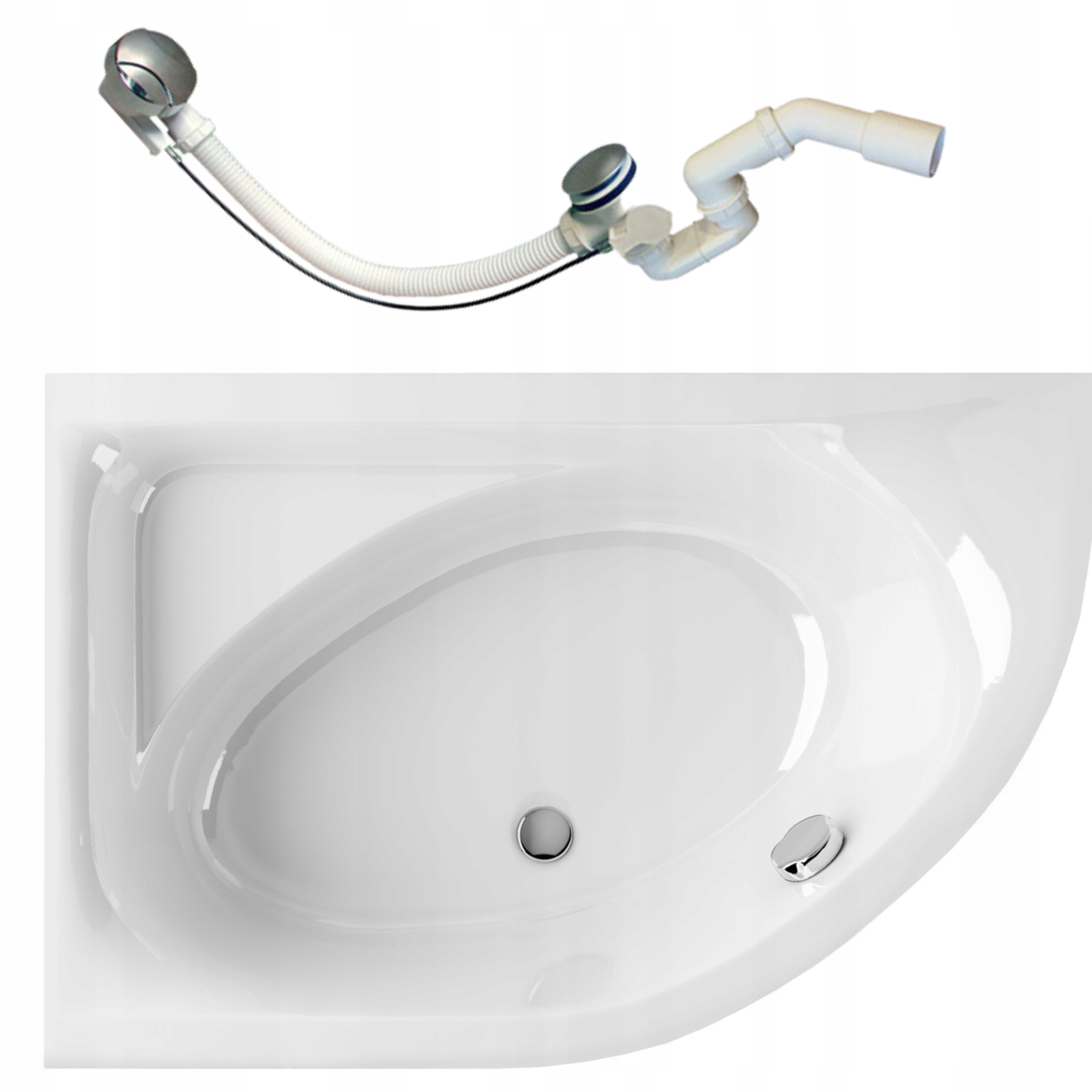 Rohová Vana Se Sifonem Bez Krytu 170X110 Levá Asymetrická Akrylová