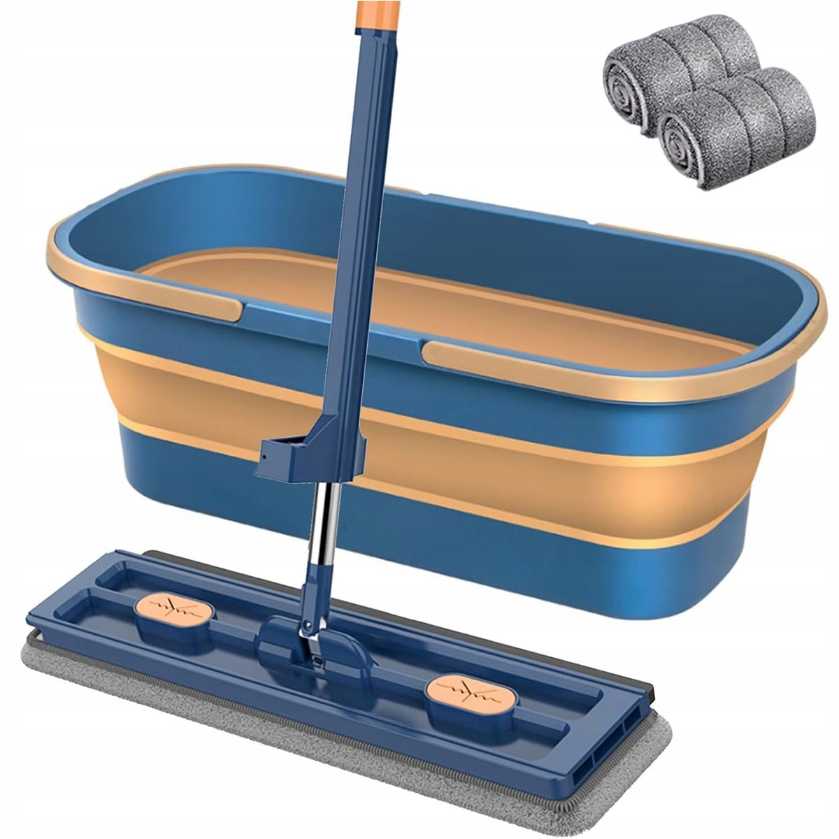 Kbelík Na Kolečkách Skládací Silikonová Obdélníková Miska Slim Na Praní Mopu