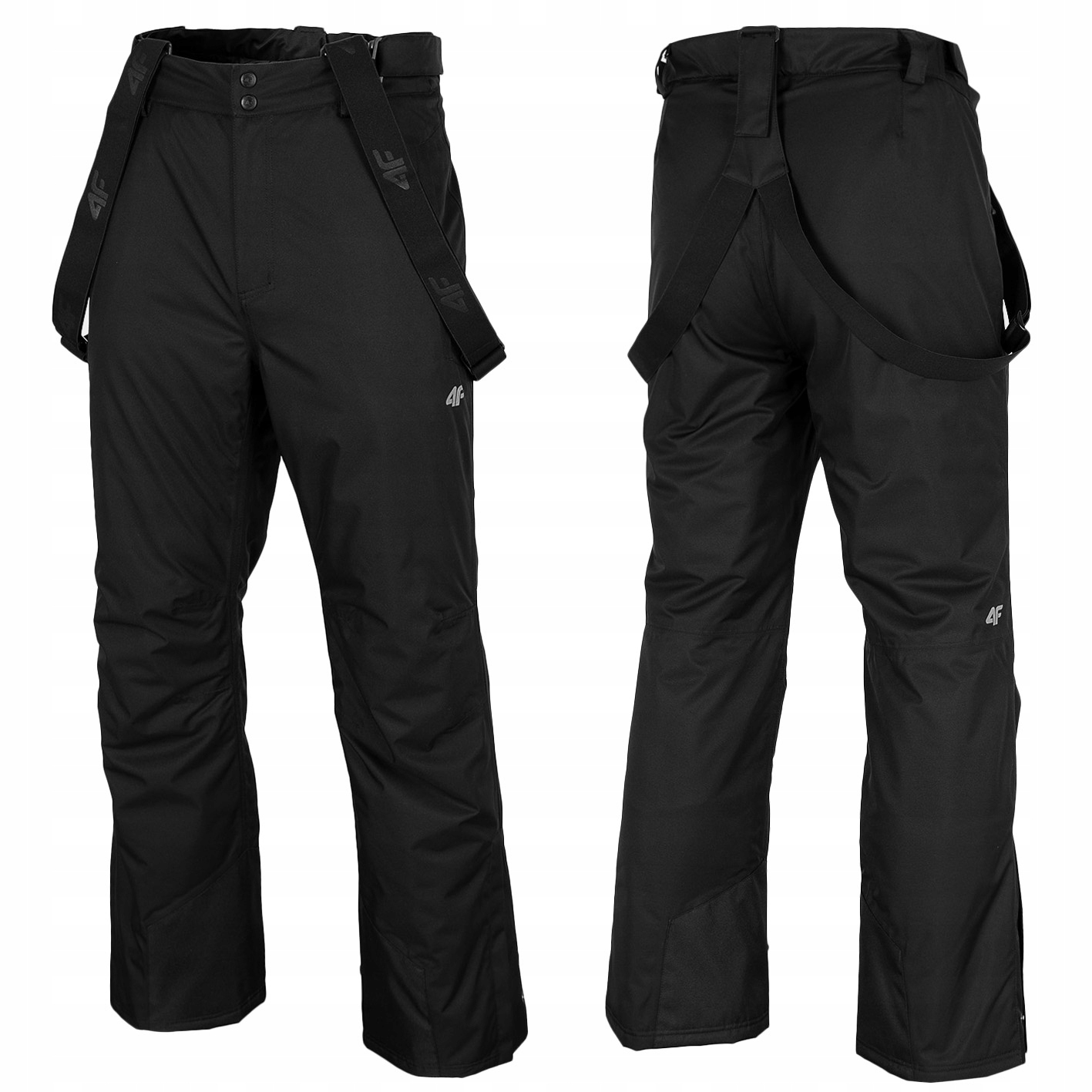 Czarne Spodnie Narciarskie 4F Z Szelkami Membrana 5000 SPMN001 XXL