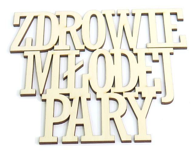 

Ozdoba Na Ślub Zdrowie Młodej Pary Decoupage VR9