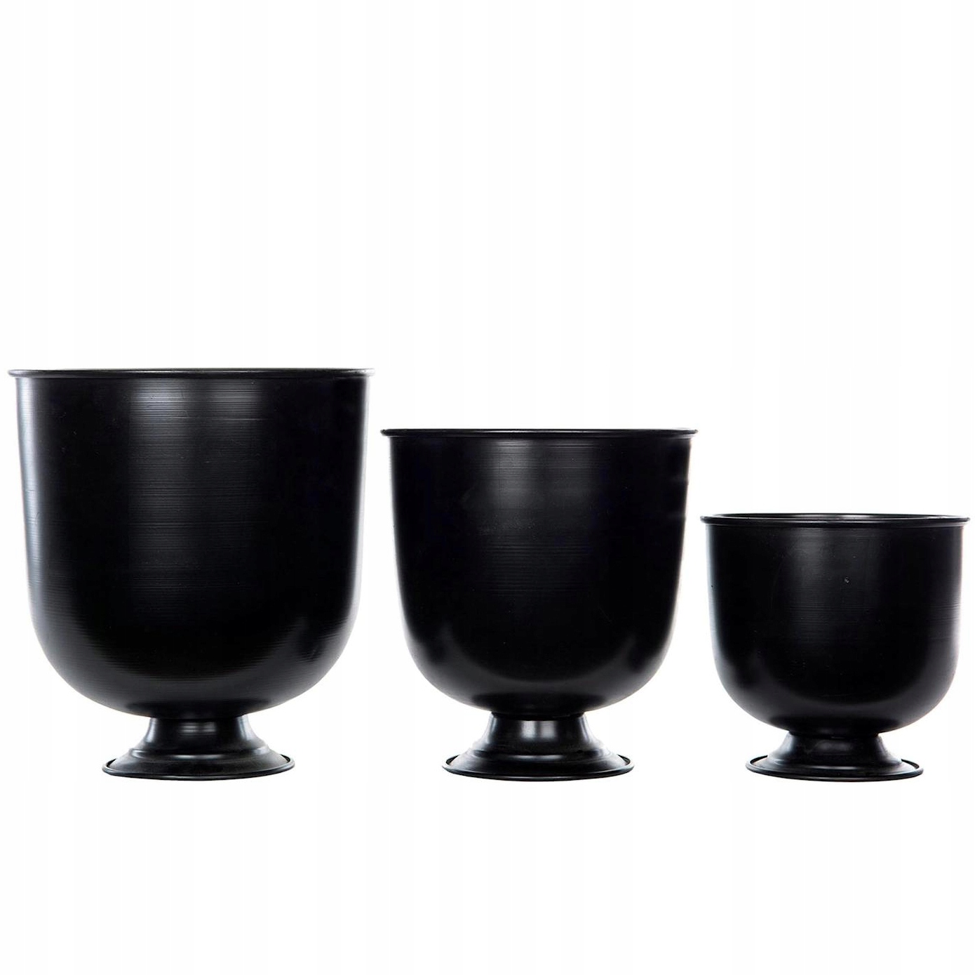 Obal Na Květináč Na Nožce Černý Loft Na Balkon, Terasu, Bonsaj 3 Ks