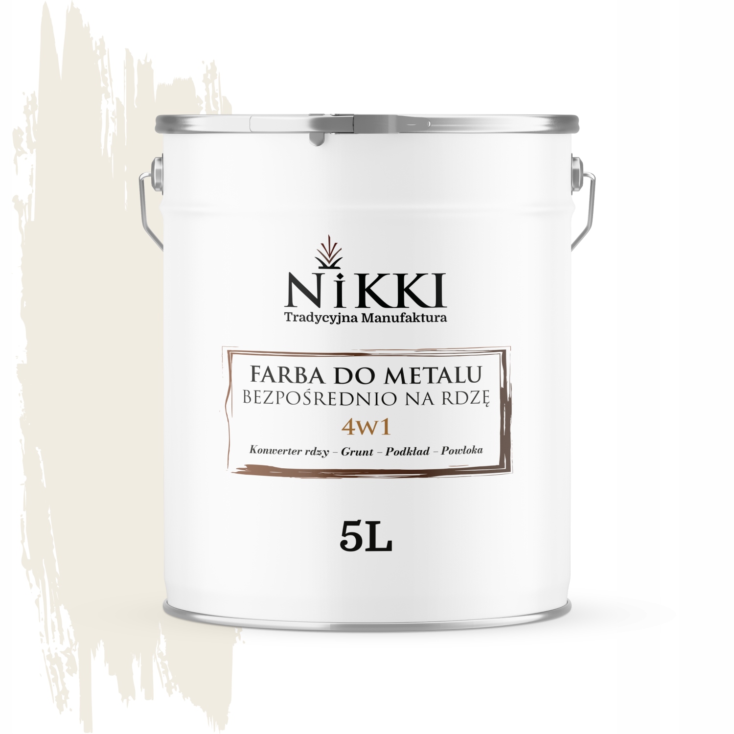 Barva Na Kov Přímo Na Rez Pozink 4v1 Alpská Bílá Ral 9010 Mat 5L