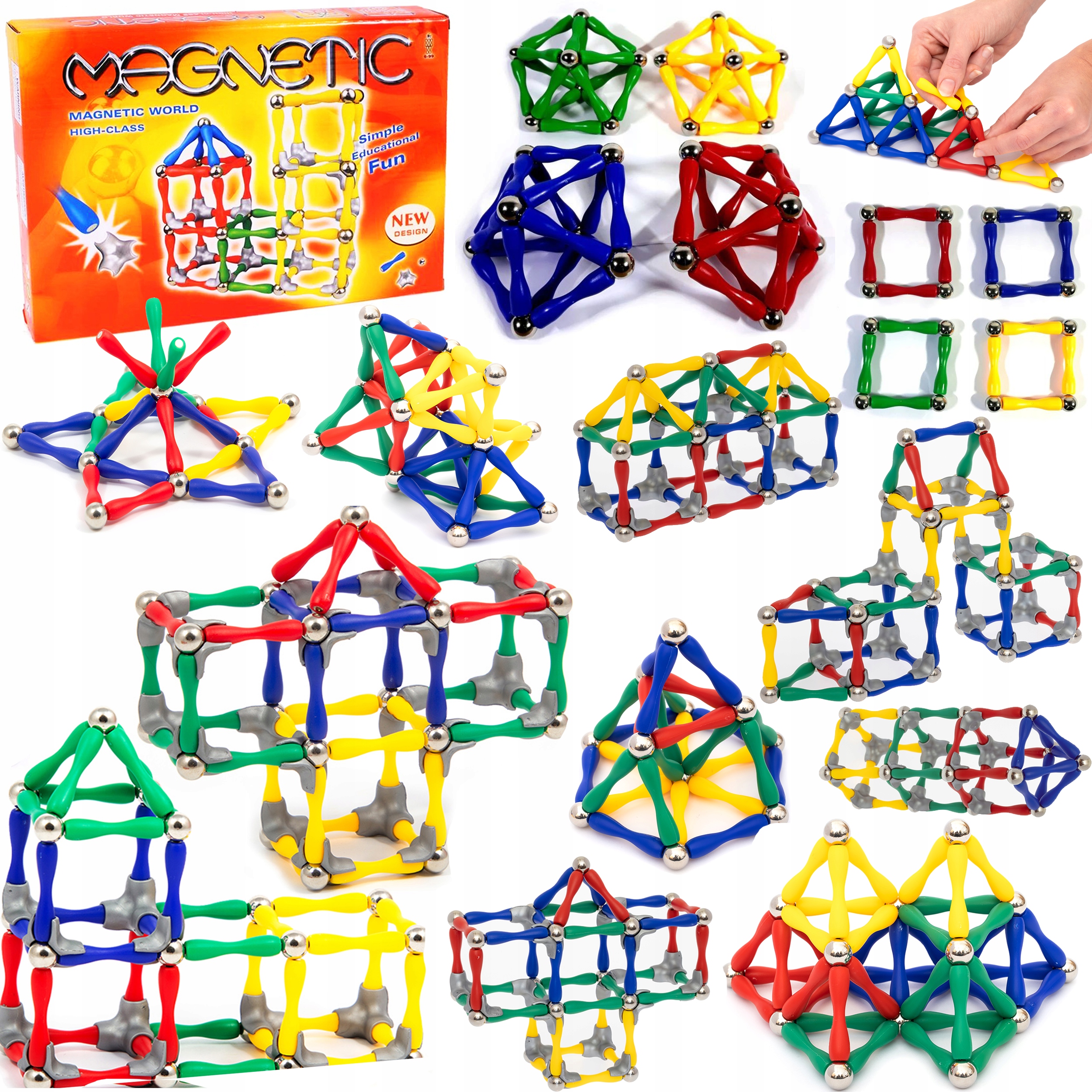 

Klocki Magnetyczne Konstrukcyjne Zamek 120 El