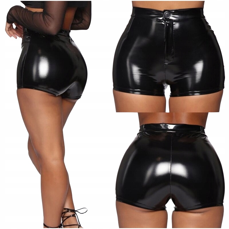 DASMKA SPÓDNICZKA LATEKSOWA MINI LATEX CZARNA M