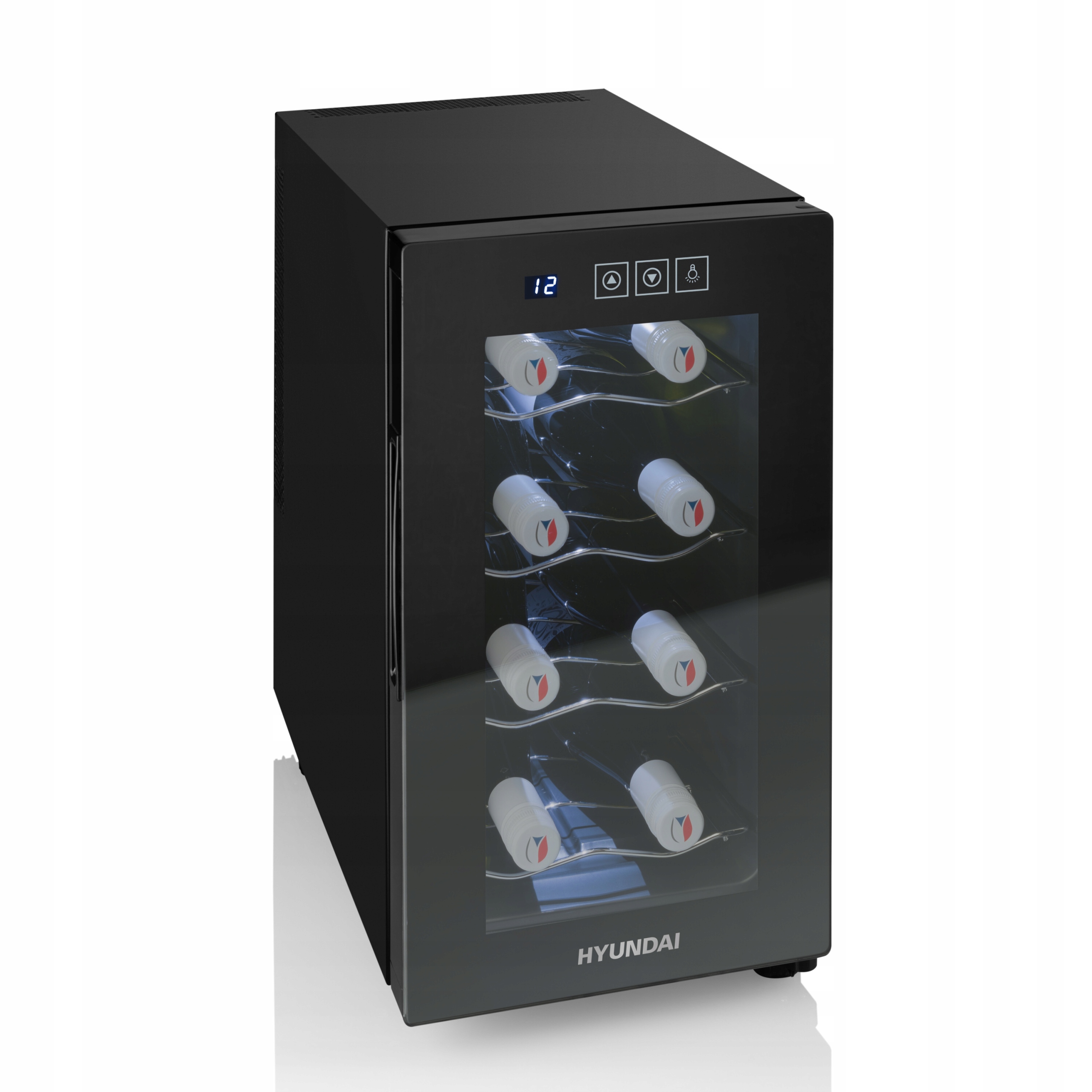 Chłodziarka Do Win Napojów Winiarka 8 Butelek Lodówka 23L Led Hyundai