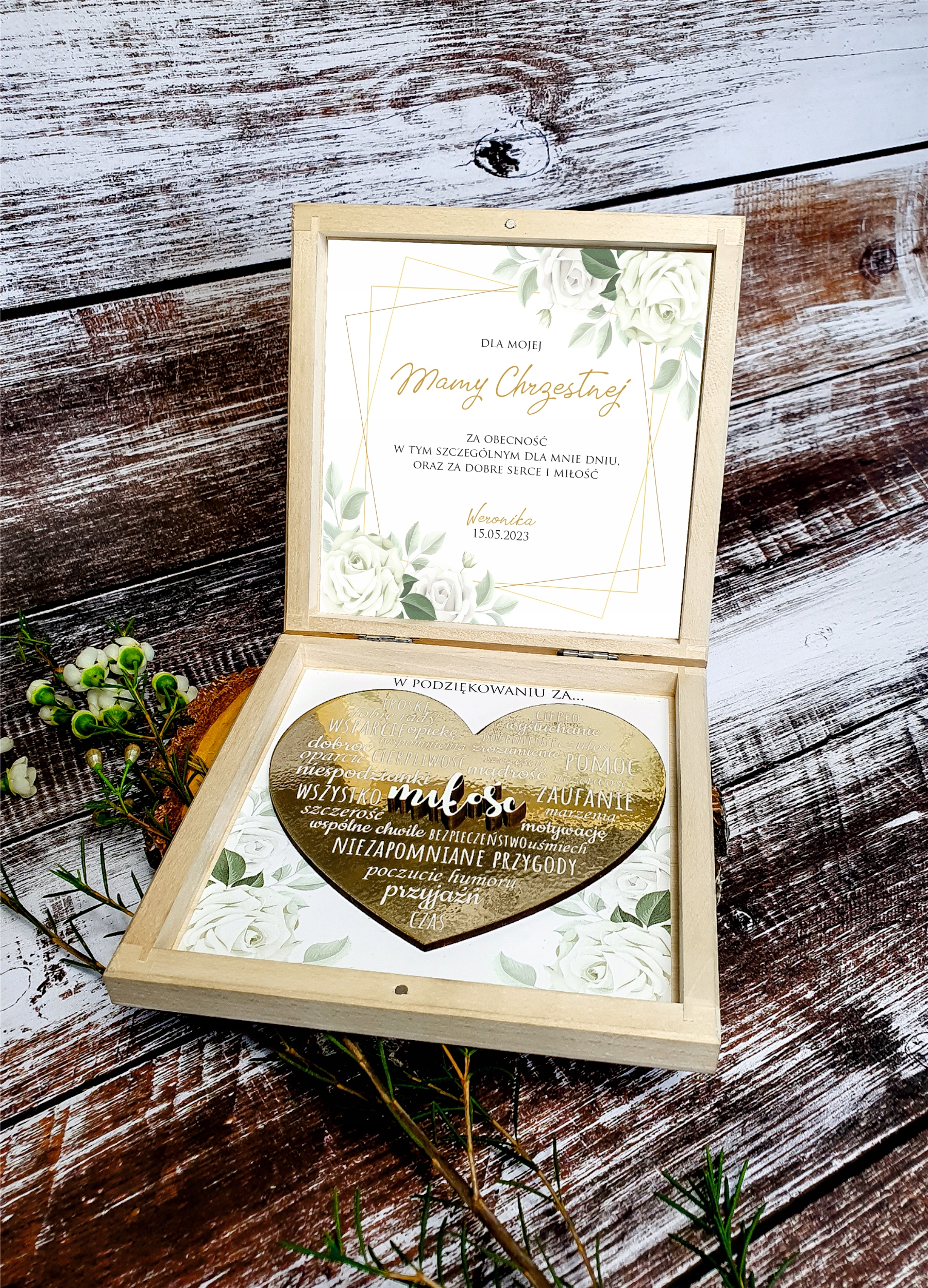 PODZIĘKOWANIE KOMUNIA DLA CHRZESTNYCH DZIADKÓW IHS Marka inna