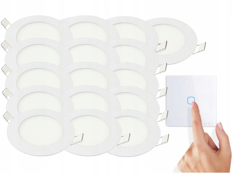 Sada Lampička Halogen Strop Led 3W 16x Vypínač
