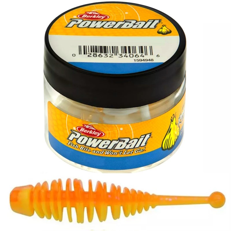 Guma Przynęta Berkley PowerBait Naiad 30mm Fluo Orange/Sunshine Yellow 12x