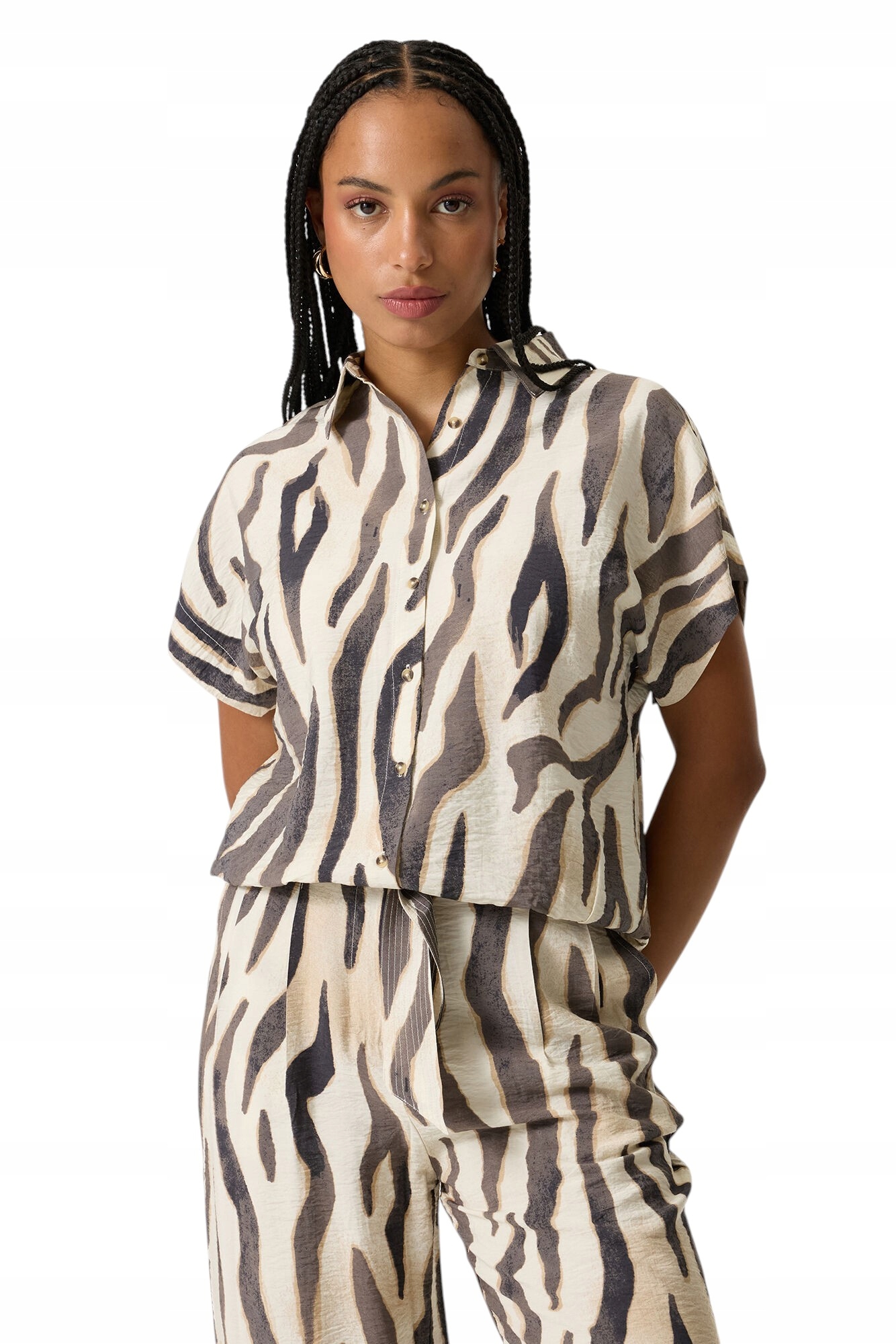 Dámská Halenka S Krátkým Rukávem, Módní A Stylová Dámská Košile Se Vzorem Garcia M