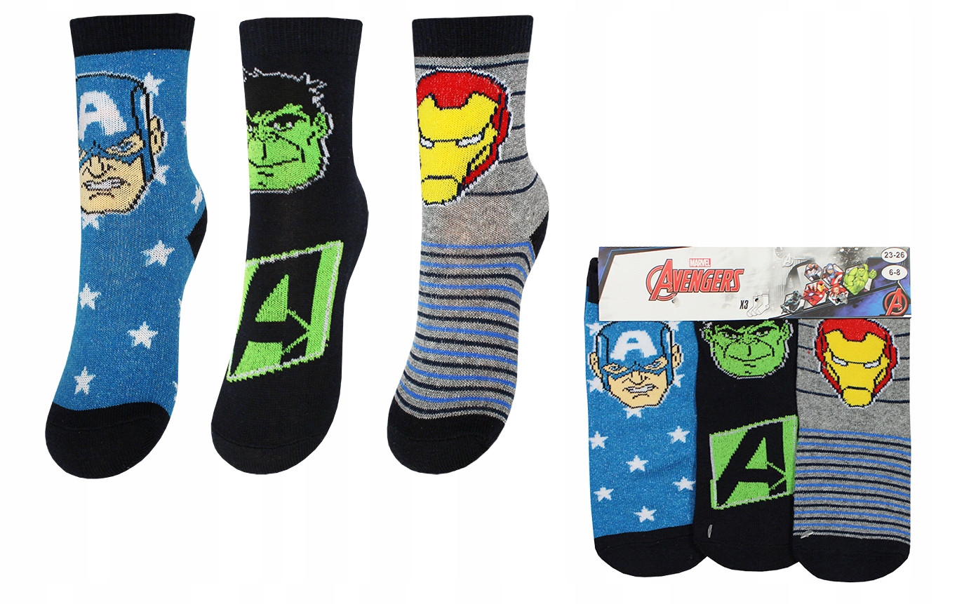 

Avengers Marvel Skarpetki Dla Dziecka 3-PAK 23/26