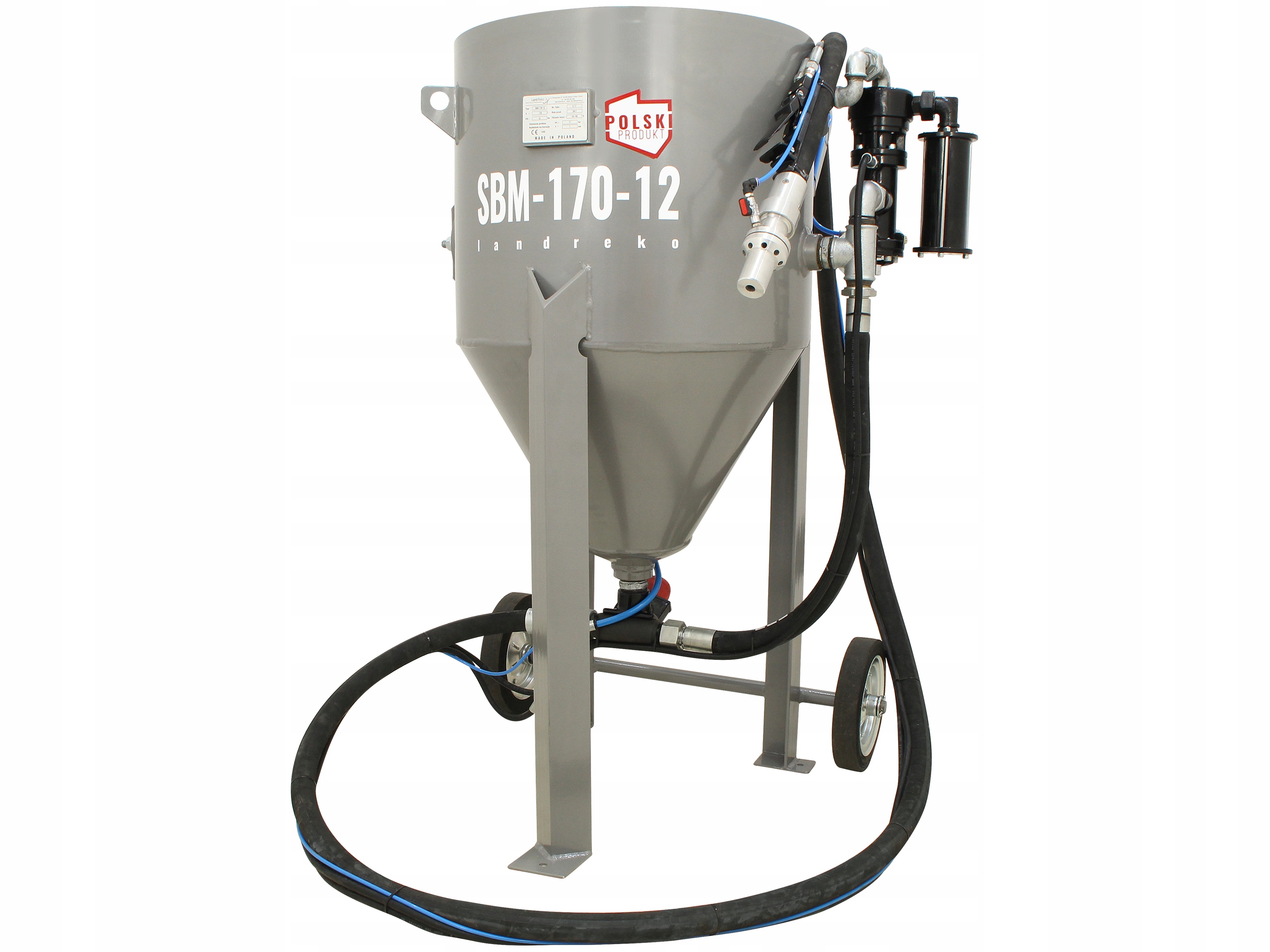 POLSKA PIASKARKA CIŚNIENIOWA MOBILNA 12 BAR 170 L