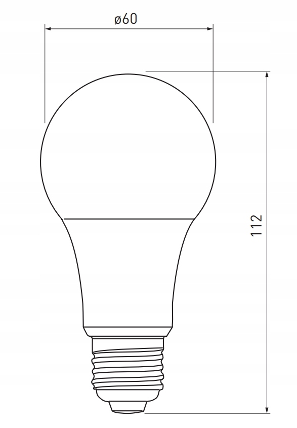 ŻARÓWKA LED NIEMRÓGAJĄCA E27 8W CIEPŁA 3000K Marka GTV