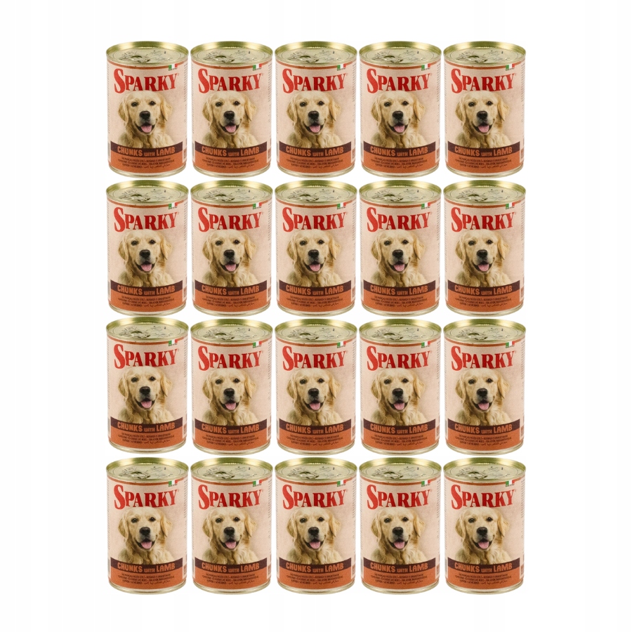 Levně Vlhké krmivo pro psy Sparky s jehněčím masem 20x415 g