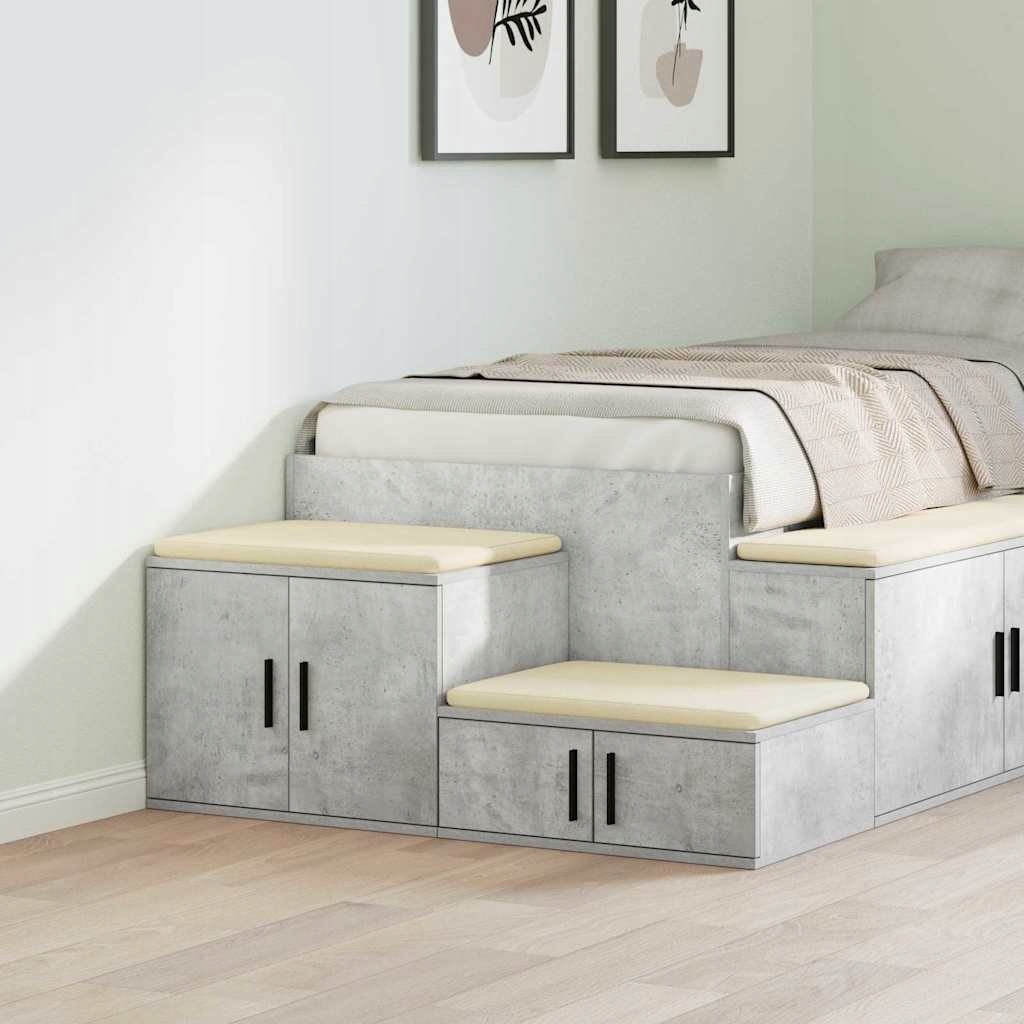 Skladový kabinet Šedý betón 127x41x40 cm Inžinierske drevo