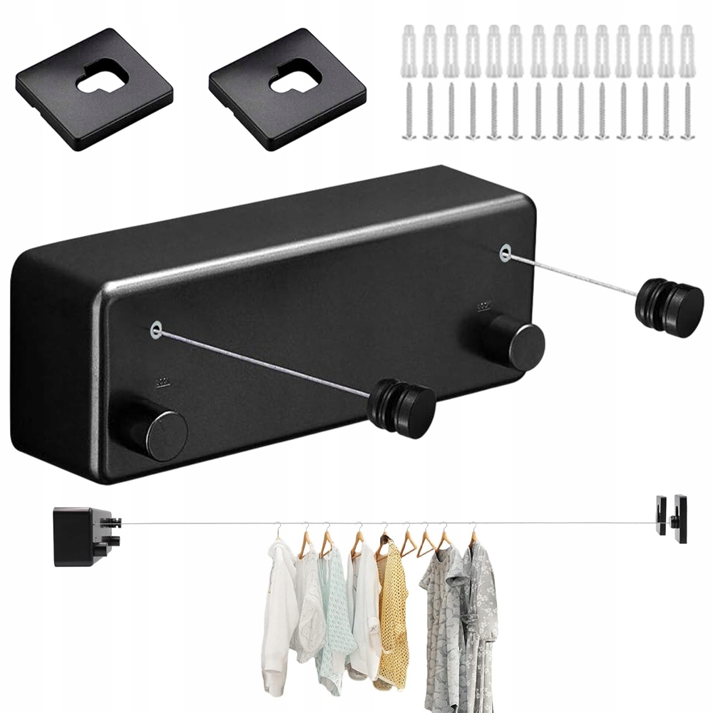 Levně Roztahovací lanko na sušení oblečení 4.2 m z nerezové oceli 304 bez vrtání