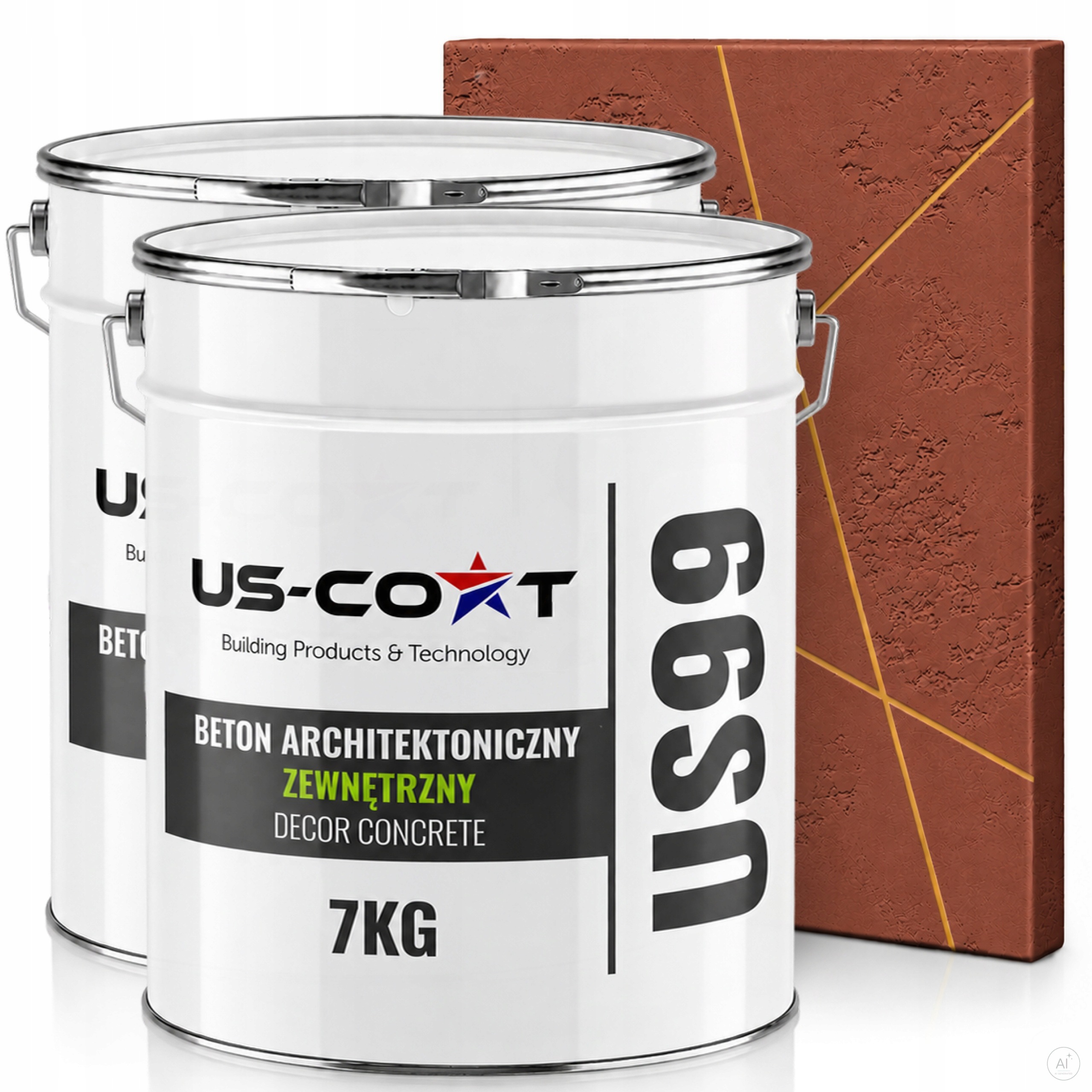 Fasádní Omítka S Betonu 2x7KG Cihlová F325 Hotová Hmota Na Zeď