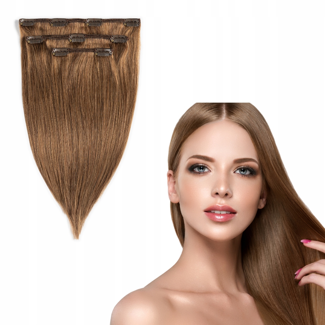 

Włosy Clip In doczepiane naturalne 30cm 3 taśmy #8