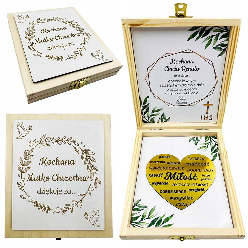 PODZIĘKOWANIE DLA RODZICÓW CHRZESTNYCH KOMUNIA podziękowania prezent babci EAN (GTIN) 5905679883129