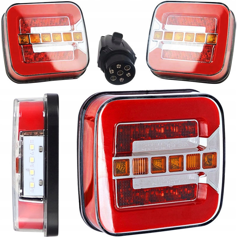 ZESTAW LAMP TYLNE LED MAGNES BEZPRZEWODOWE 4-FUNKCYJNE