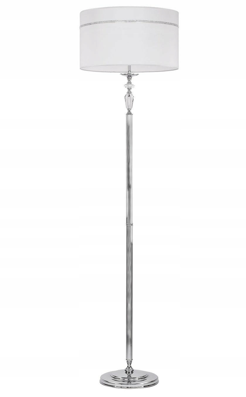 Podlahová lampa Hilton Strieborná Šedý Abažúr 3xE27 168 cm Stojacia lampa Dom