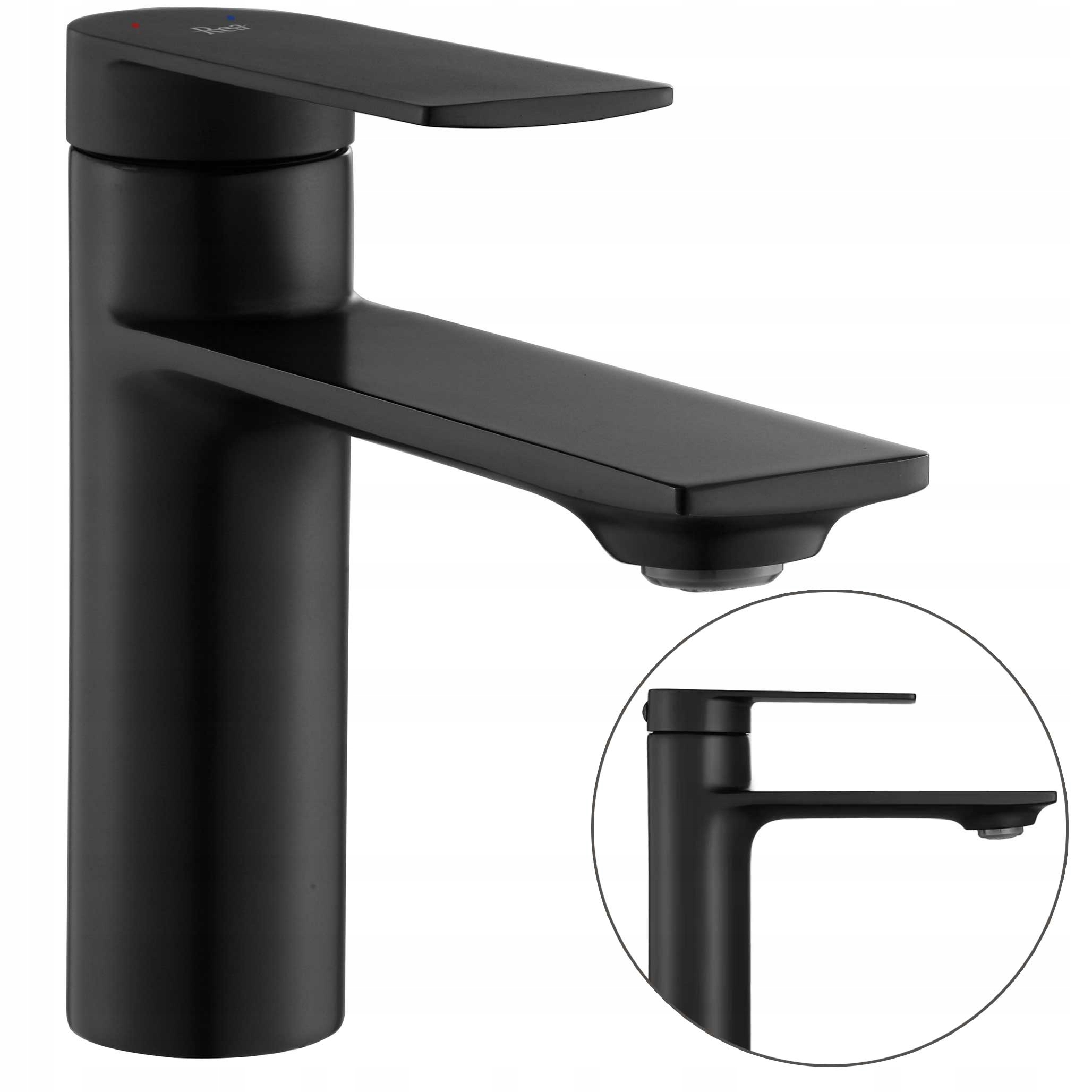 Umývadlová batéria čierna nízka Rea Storm do umývadla matná moderná