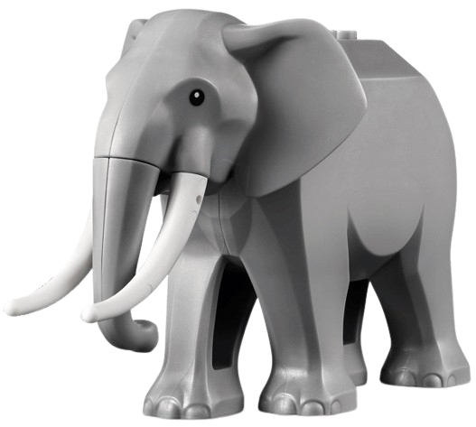 Lego zvířata velký slon s tesáky zvíře elephant2c01 1 ks N