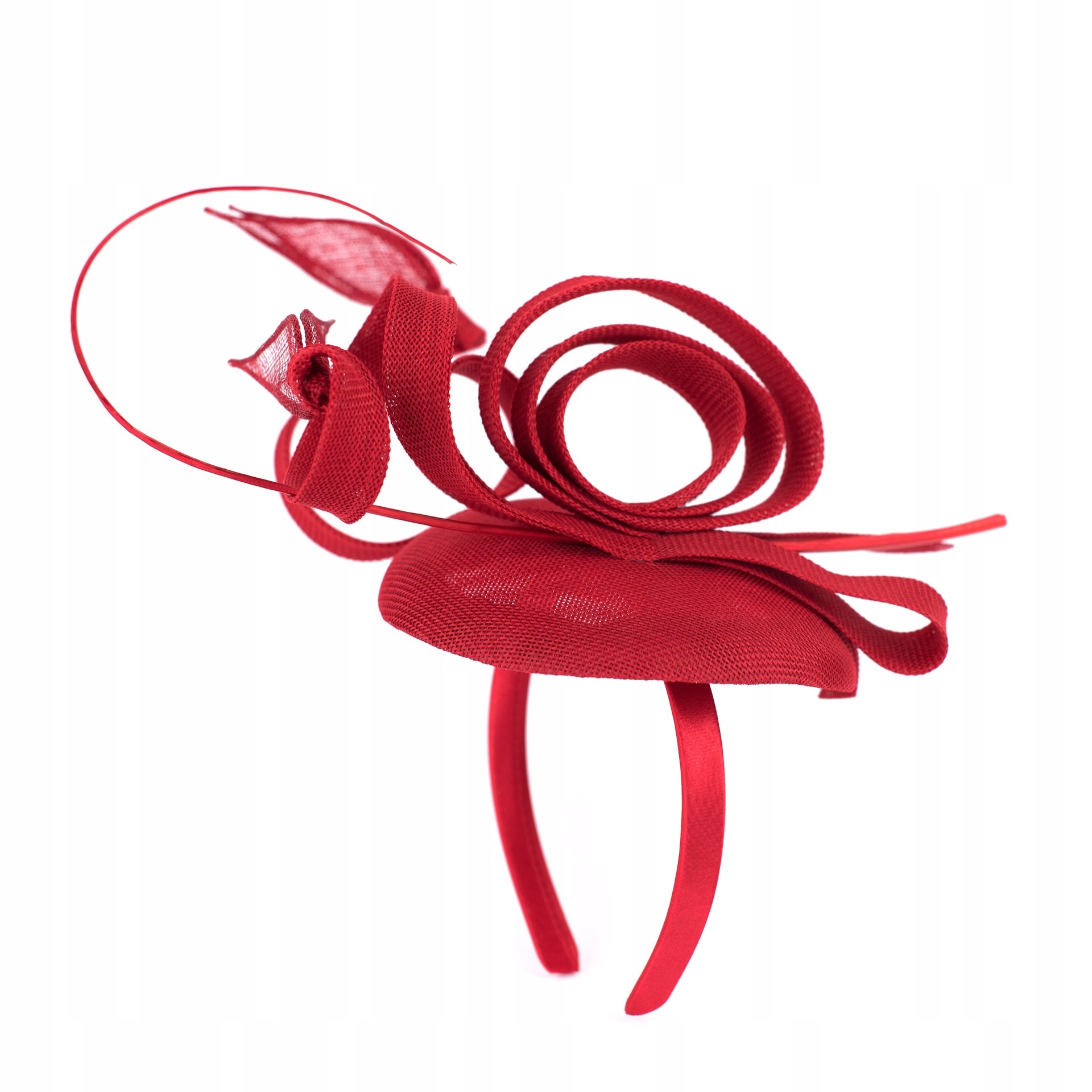 Fascinátor na pásku s peřím Lněný soustruh na Svatební Hostina Elegantní Stylový