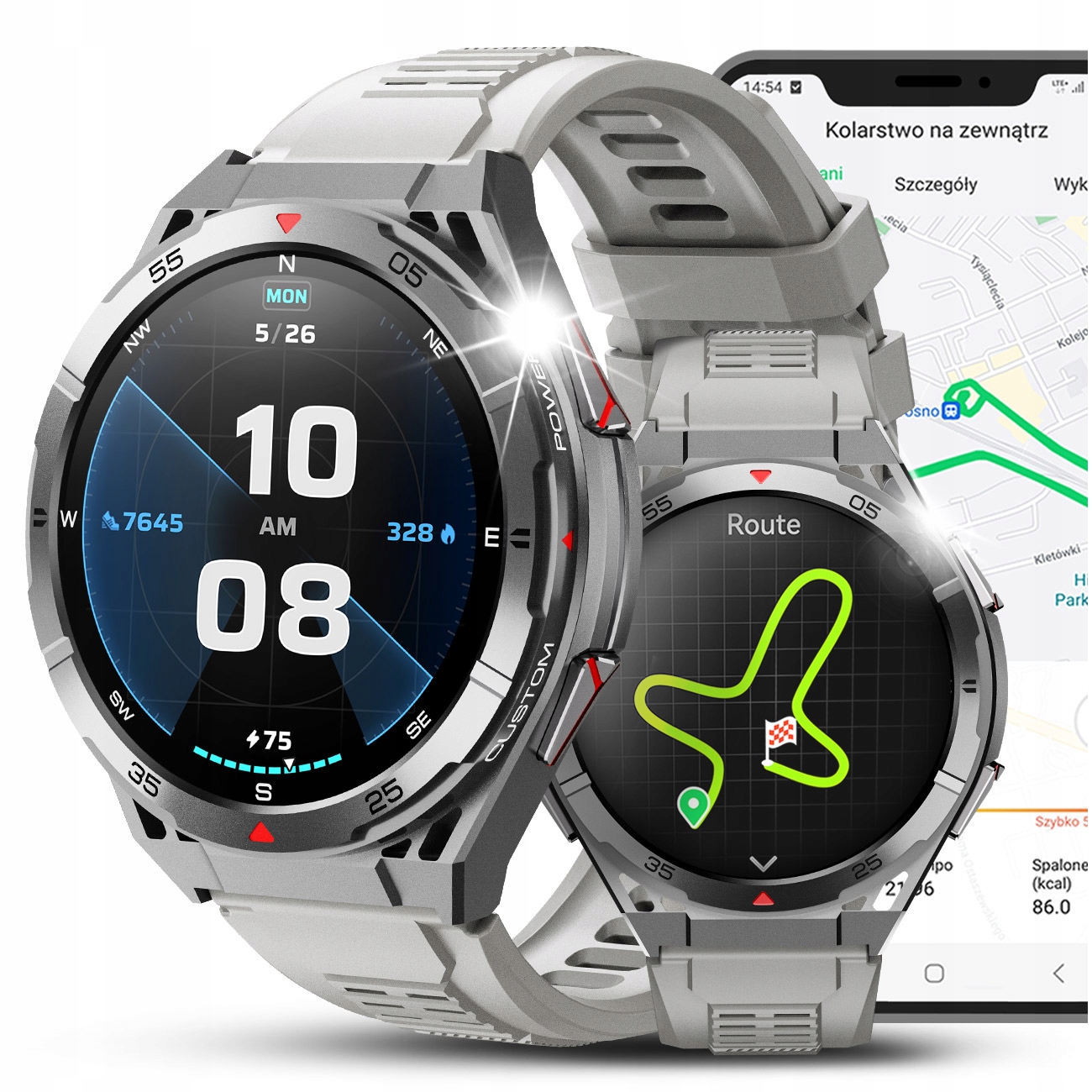 Chytré Hodinky Pánské Gps Hodinky Vodotěsný Kompas Amoled Barometr Hovory Pl