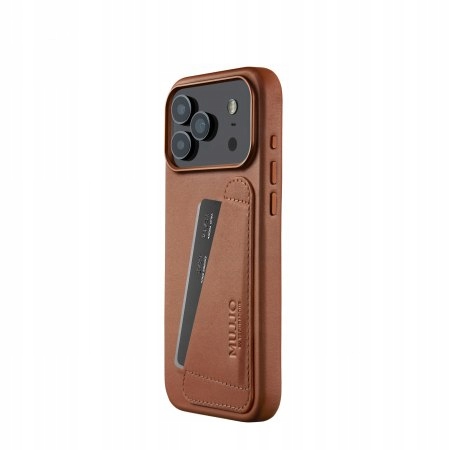 Mujjo Wallet Leather Case – kožené puzdro pre iPhone 17 Pro Max kompatibilné