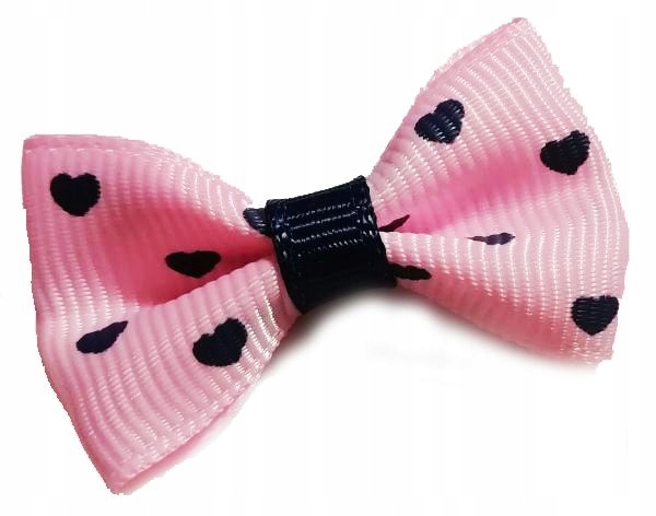 

Różowe Kokardki W Serduszka Na Gumkach 2,2x3.5