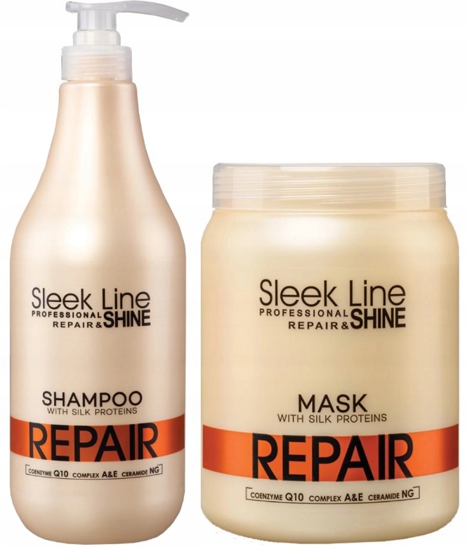 STAPIZ MASKA REPAIR 1000ml + Szampon 1L jedwab