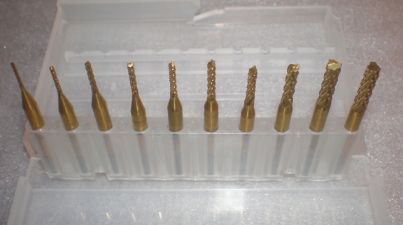 Zestaw frezów 0.8-3.175 mm Cnc (kukurydz, 10sztuk)