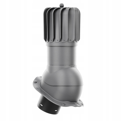 Rotačný krb Rotoline pre plechovú krytinu G fi 150 mm, podlhovastý, grafit