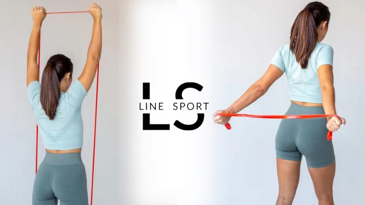 GUMY DO ĆWICZEŃ ZESTAW TAŚM OPOROWYCH POWER BAND LINE SPORT 5 SZT Marka Line Sport