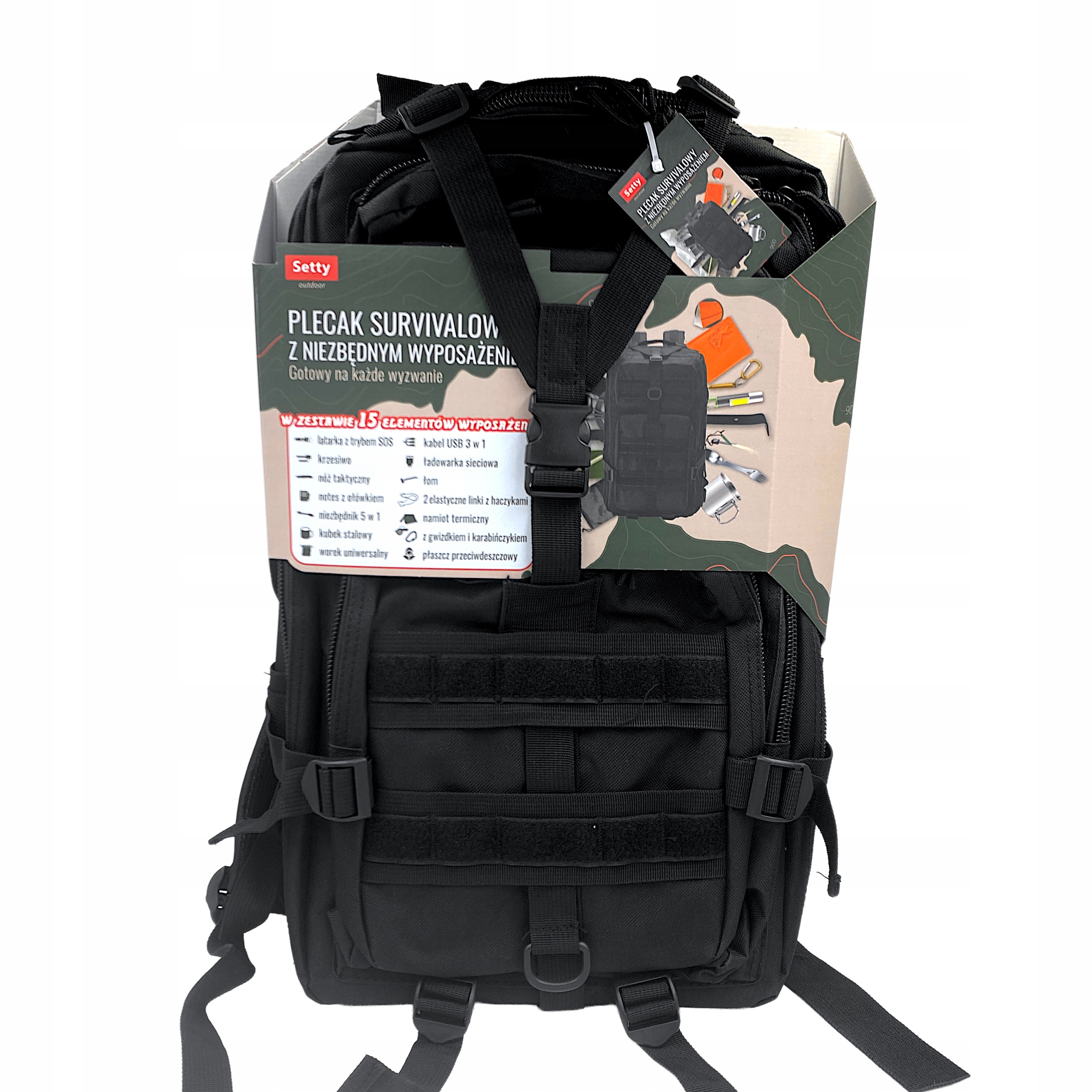 Batoh Setty Batoh pro přežití 41-60 l černý