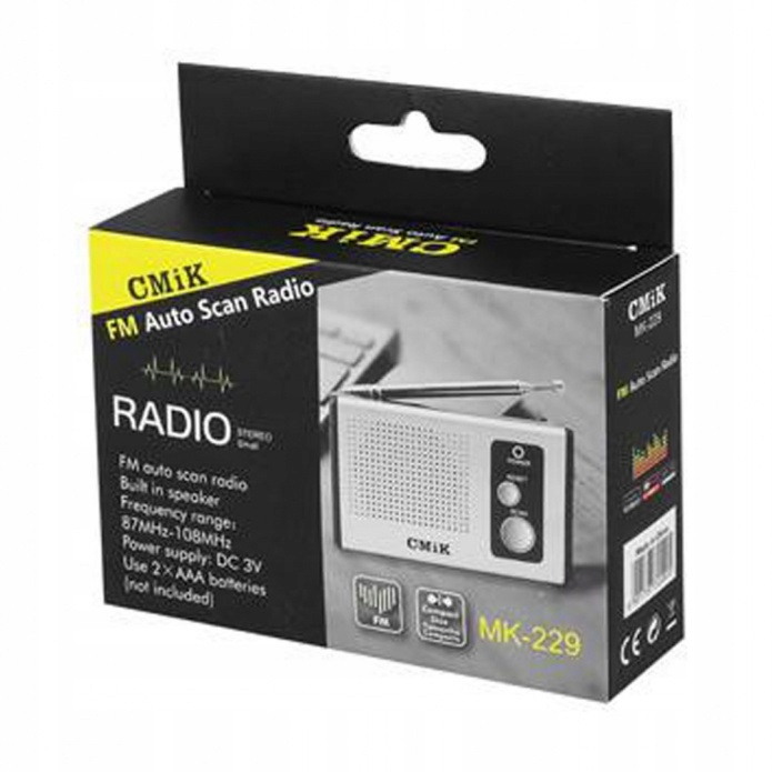 Radio turystyczne przenośne FM na baterie 2x AAA radyjko FM UKF mini małe EAN (GTIN) 6901797722905