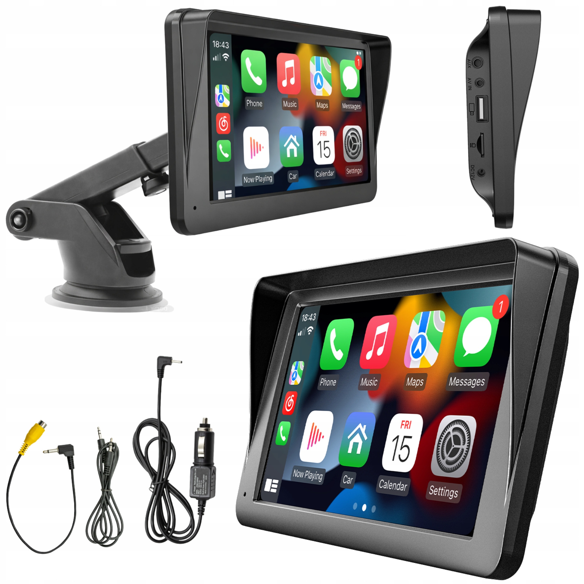 RADIO SAMOCHODOWE ANDROID AUTO 7 CALI CARPLAY APPLE WIDEO CAR PLAY