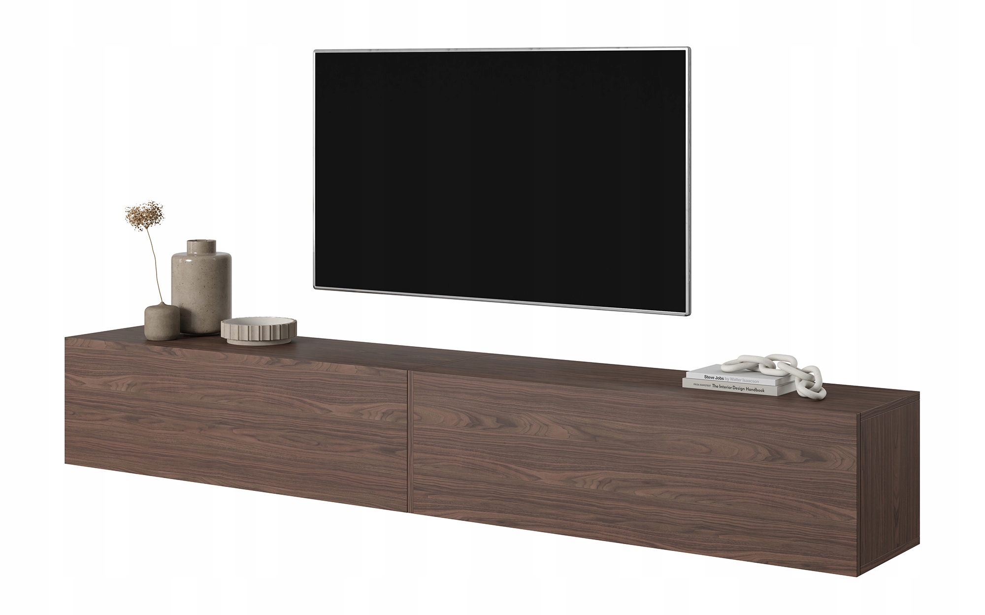 Szafka RTV Bisira 200 cm Orzech - Selsey Design