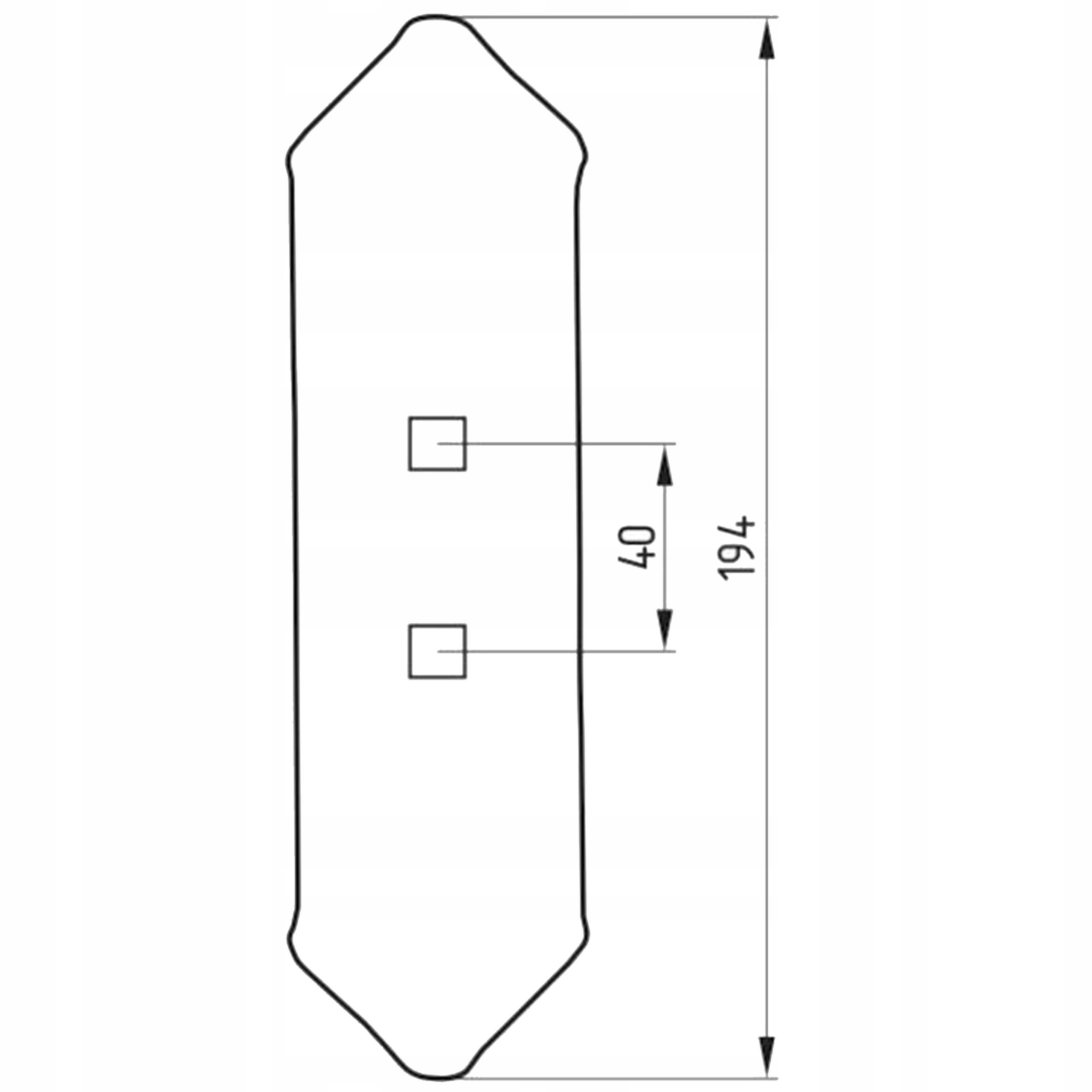 Redliczka do kultywatora 1410010060 2-otworowa Numer katalogowy części 1410010060