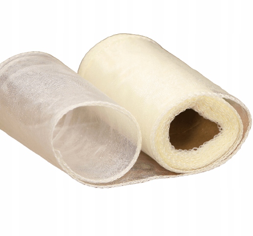 

Organza na rolce tkanina tiul kremowa 10cm
