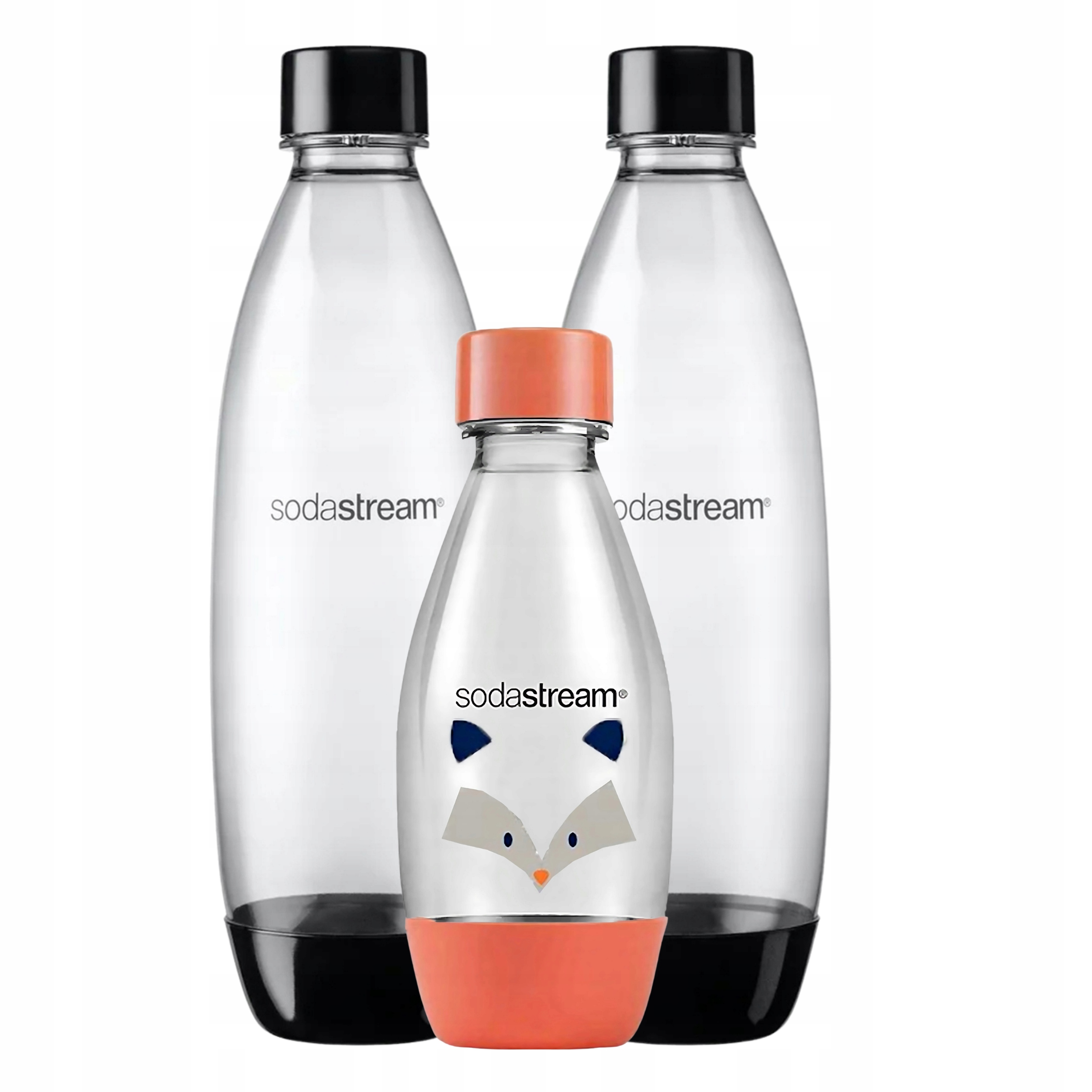Sada lahví SodaStream Fuse 2x Černá 1L, 1x Little Heroes Borsuk 0,5L